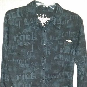 Rock and Roll Cowgirl button up shirt